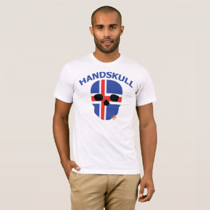 Camiseta HANDSKULL Islandia - Manga corta blanca básica