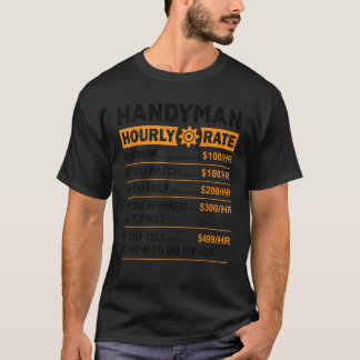 Camiseta Handyman Hourrate Funny Labour Day Hobby Co