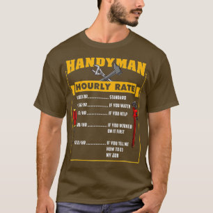 Camiseta Handyman Hourrate Gift Para Handyman Dad