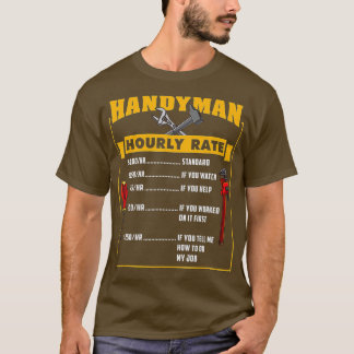 Camiseta Handyman Hourrate Gift Para Handyman Dad