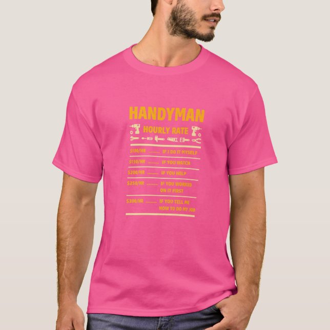 Camiseta Handyman Hourrate Handyman (Anverso)