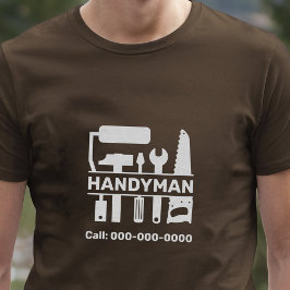 Camiseta Handyman - Monograma de herramientas de hardware
