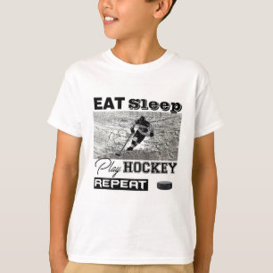 Camiseta Hanes Tagless del hockey de los niños