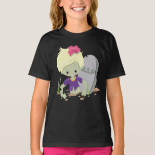 Camiseta Hanes TAGLESS® para chicas zombie