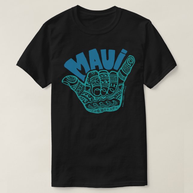 CAMISETA HANG LOOSE MAUI (Diseño del anverso)