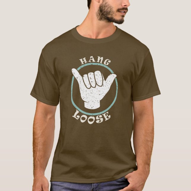 Camiseta Hang Loose Shaka Tee: Minimalista estilo Surf (Anverso)