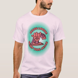 Camiseta Hang Loose, Surf La Mano Del Jugo Surfing