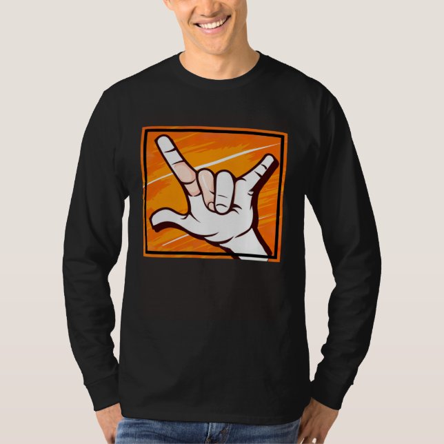 Camiseta Hang Loose Surfer Hand Symbol (Anverso)