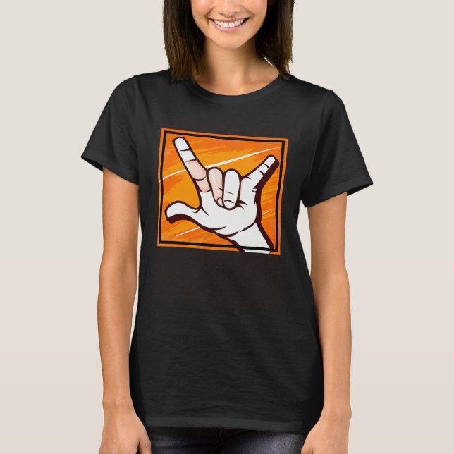 Camiseta Hang Loose Surfer Hand Symbol (Anverso)