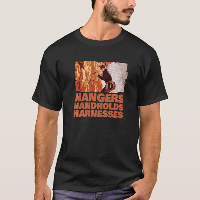 Camiseta Hangers Handhold Harners Rock Climbing Mountain (Anverso)