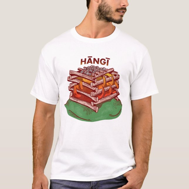 Camiseta Hangi Maori Cocinar Comida Kai (Anverso)