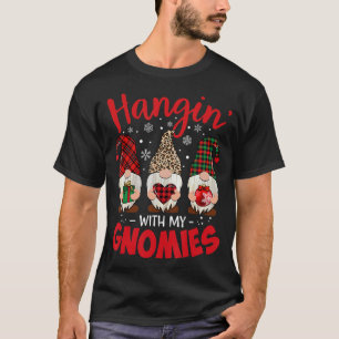 Camiseta Hangin Con Mi Gnomie Leopard Mujeres Navidades Gno