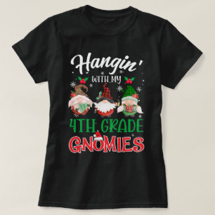 Camiseta Hangin con mi profesor de cuarto grado de Navidade