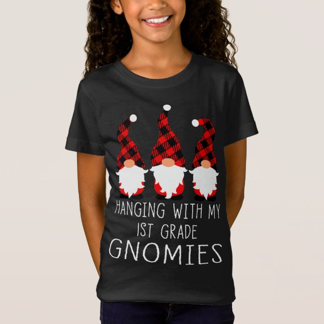 Camiseta Hangin' Con Mis Gnomies Funny Gnomes Merry Christm (Anverso)