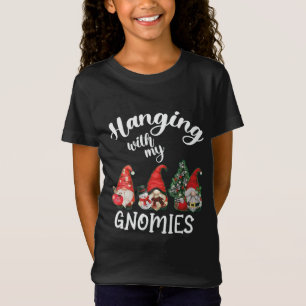 Camiseta Hangin' Con Mis Gnomies Funny Gnomes Merry Christm