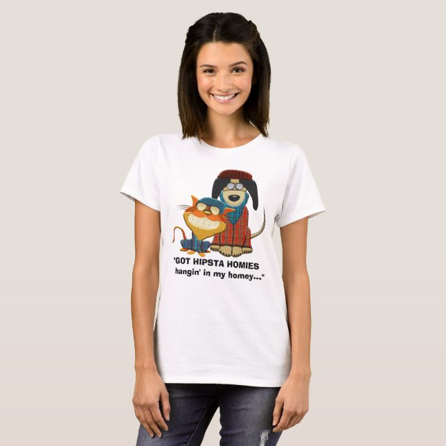 Camiseta Hangin CONSEGUIDO de HIPSTA HOMIES en mi hogareño… (Anverso completo)