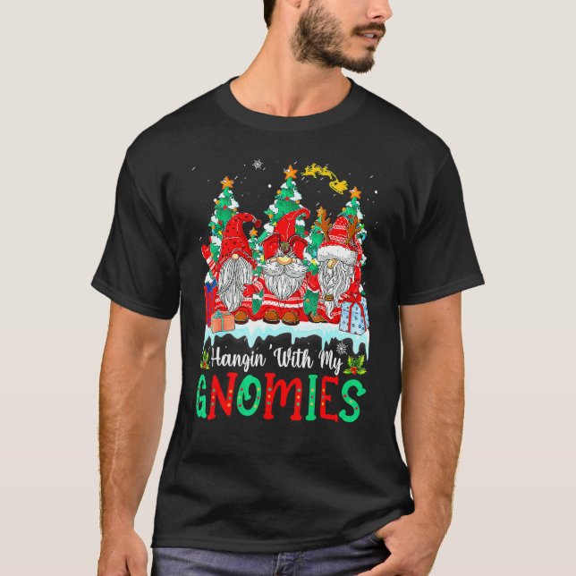 Camiseta Hangin' With My Gnomies  Gnomes Merry Christmas 15 (Anverso)