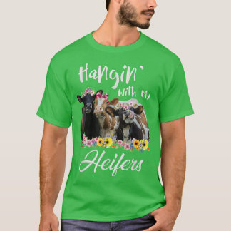 Camiseta Hangin' With My Heifers Funny Cow lovers Farmer Wo