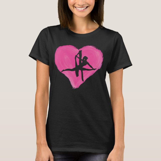 Camiseta Hanging Aerialist Aerial Hoop Heart Air Acrobatic  (Anverso)