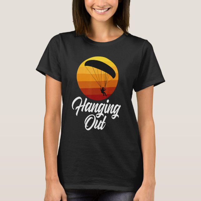 Camiseta Hanging Out Retro  Women Paraglider Adventure 1 (Anverso)