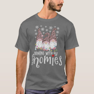 Camiseta Hanging With Gnomies Gnome Merry Christmas Pink Le