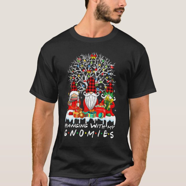Camiseta Hanging With My Gnomie Christmas Matching Family P (Anverso)