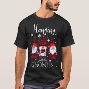 Camiseta Hanging With My Gnomies Christmas Buffalo Plaid Ga