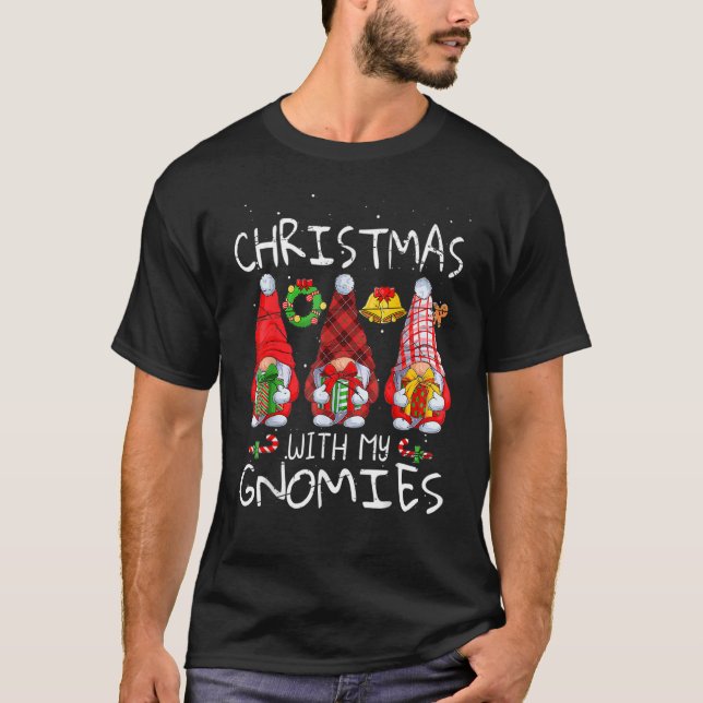 Camiseta hanging with my gnomies gnomes christmas family pa (Anverso)