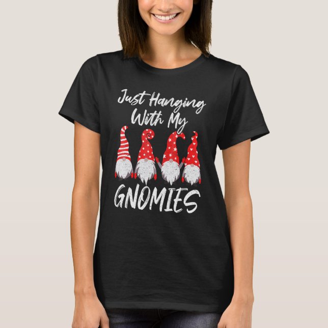 Camiseta Hanging With My Gnomies Nordic Santa Gnome Christm (Anverso)