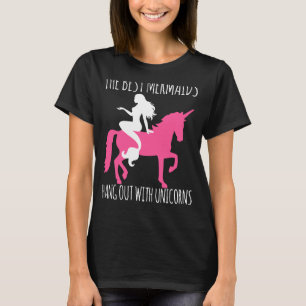 Camiseta Hangout De Sirena Con Hombres Mujeres Unicornios