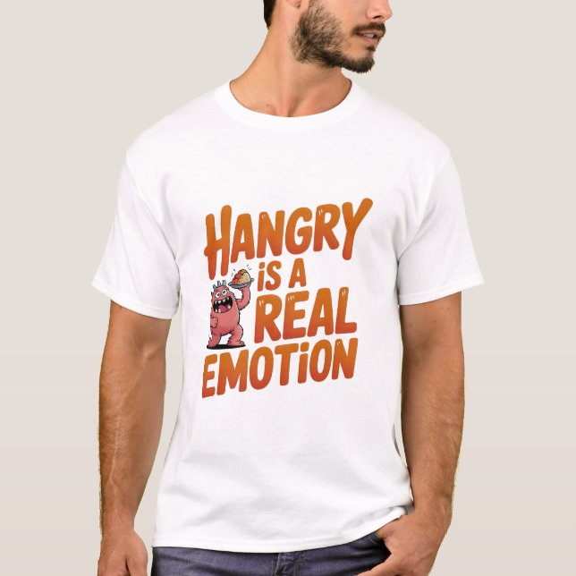 Camiseta Hangry Es Una Verdadera Cita De Monstruos De Emoci (Anverso)