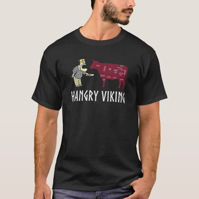 Camiseta Hangry Viking Hungry Scandinavian Norse Beef (Anverso)