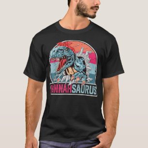 Camiseta Hannah Saurus Funny Personalizado Dinosaur T Rex N