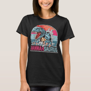 Camiseta Hannah Saurus Funny Personalizado Dinosaur T Rex N