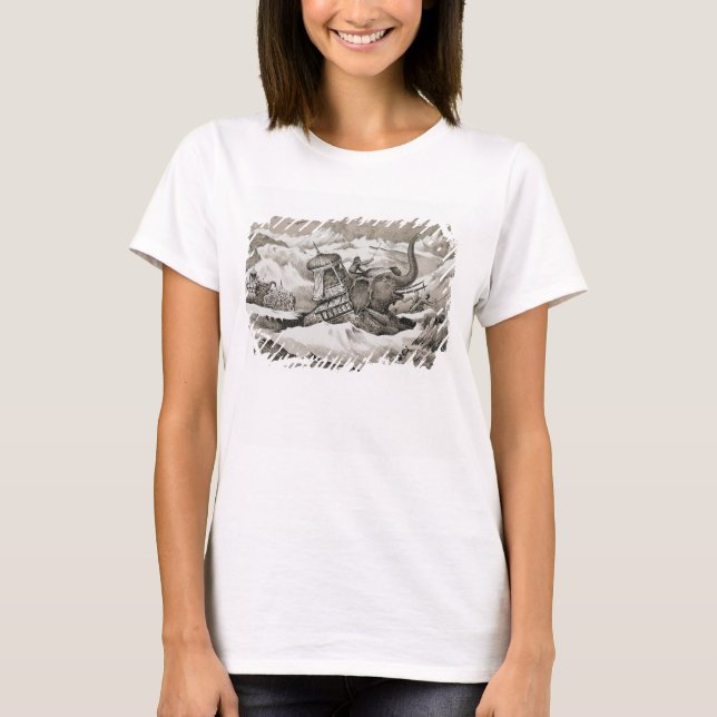 Camiseta Hannibal (247-c.183 a.C.) y sus elefantes de guerr (Anverso)