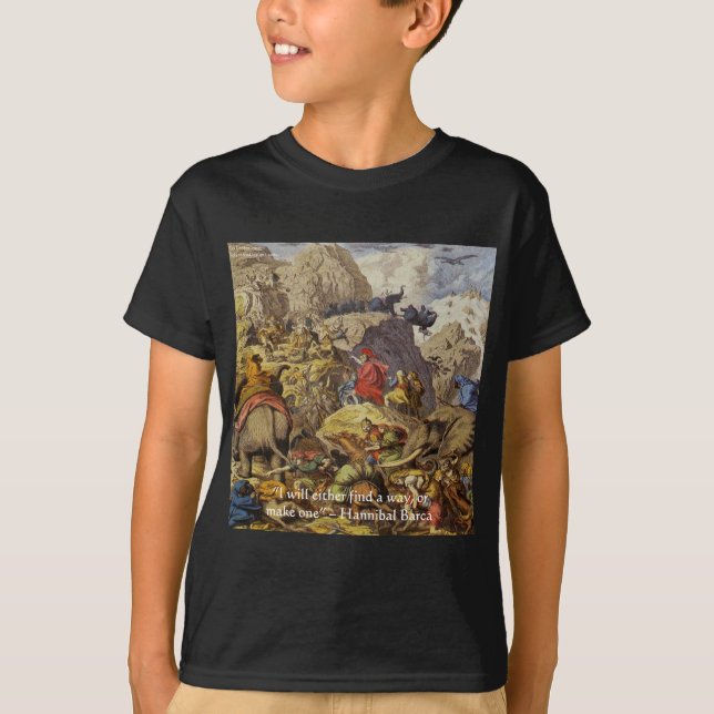 Camiseta Hannibal Barca & Ejército & Regalos & Tarjetas (Anverso)