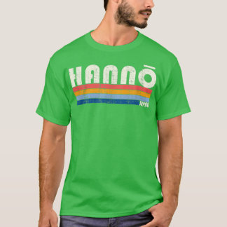 Camiseta Hanno estilo retro vintage de los años 80, Japón