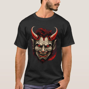 Camiseta Hannya Horror Criaturas Mitológicas Oni Japonés De