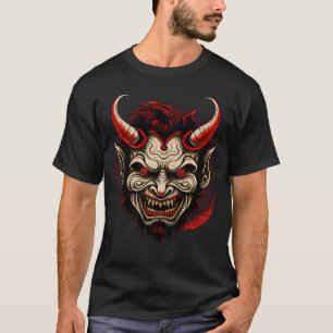 Camiseta Hannya Horror Míticas criaturas japonesas Oni Dem