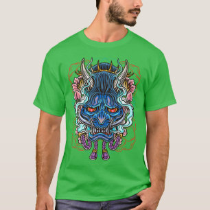 Camiseta Hannya Mask japonesa Jealale Demon Sakura