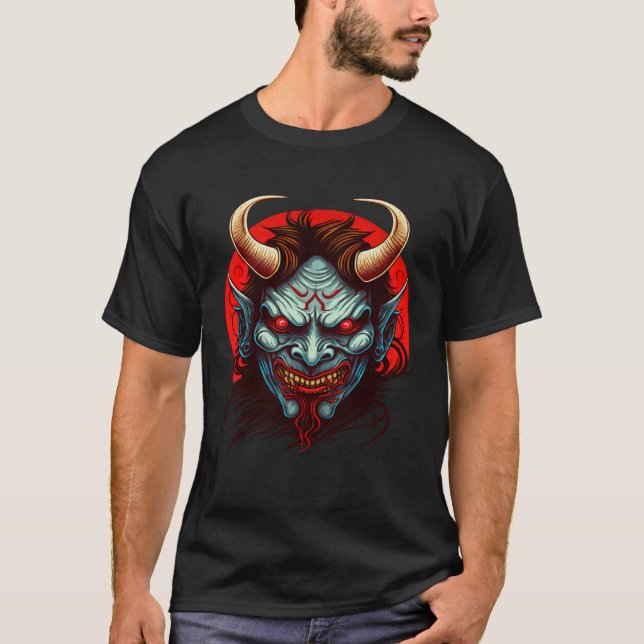 Camiseta Hannya Mask  Mythical Creatures Japanese Oni Demon (Anverso)