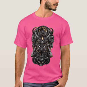 Camiseta Hannya Maske, Oni Samurai Maske, Japan Demon Krieg
