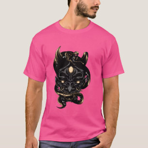 Camiseta Hannya Maske, Oni Samurai Maske, Japan Demon Krieg