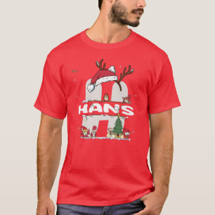 Camiseta Hans Christmasw Hans Nombre para navidades diverti