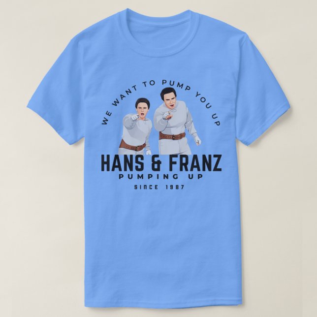 Camiseta Hans Franz Pumping up desde 1987 (Diseño del anverso)