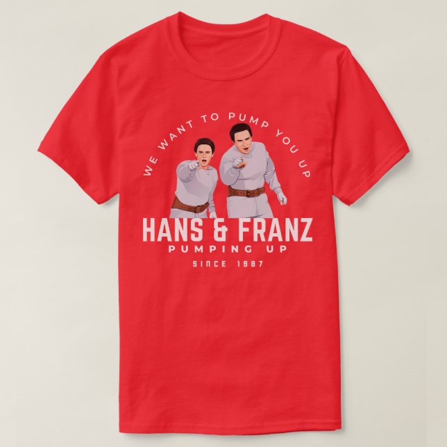 Camiseta Hans Franz Queremos lanzarte desde las Cintas de 1 (Diseño del anverso)