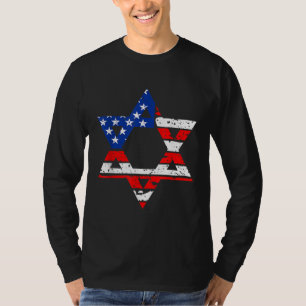 Camiseta Hanukah Estrella De La Bandera Estadounidense De D