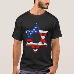 Camiseta Hanukah Estrella De La Bandera Estadounidense De D