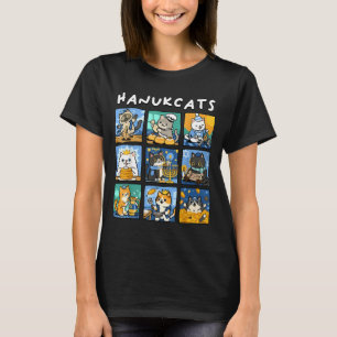 Camiseta Hanukcats Gatos Menorá de Hanuka Gif Judío de Chan