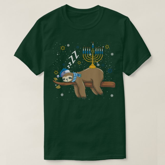 Camiseta Hanukka Hanukka, fiesta judía de Menorah (Diseño del anverso)